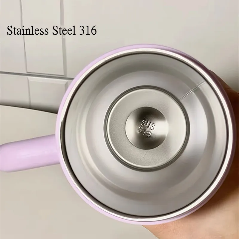 860ml Double Stainless Steel Vacuum Flask With Straw Large Capacity Leak-Proof Coffee Tea Cold Drink Bottle Car Thermal Mug