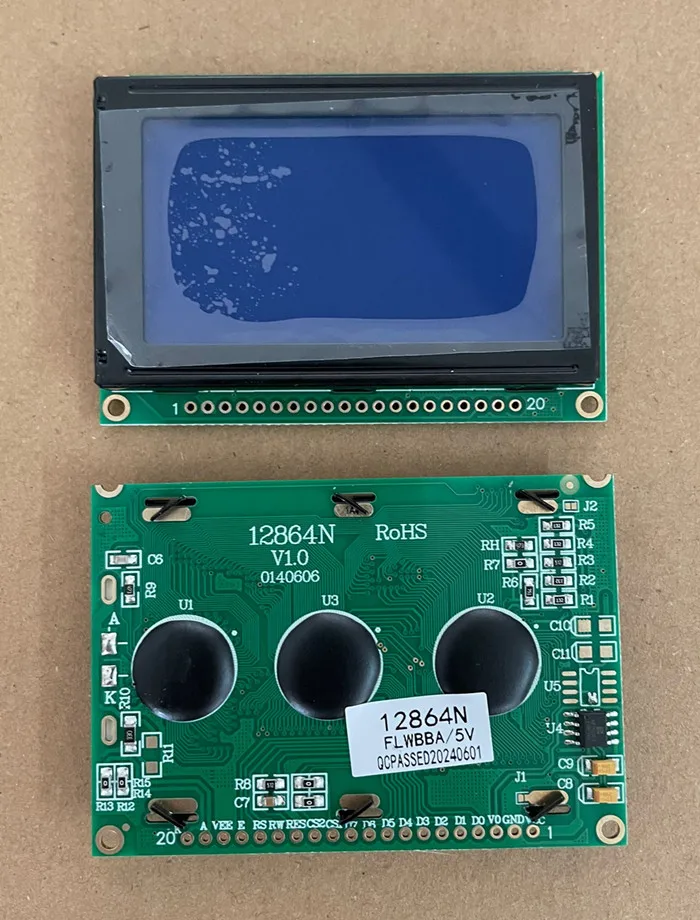 2.7 inch 20PIN Parallel STN FSTN COB LCD12864N Graphic Screen KS0108B KS0107 Controller 3.3V 5V Blue/Yellow Green/Grey Backlight