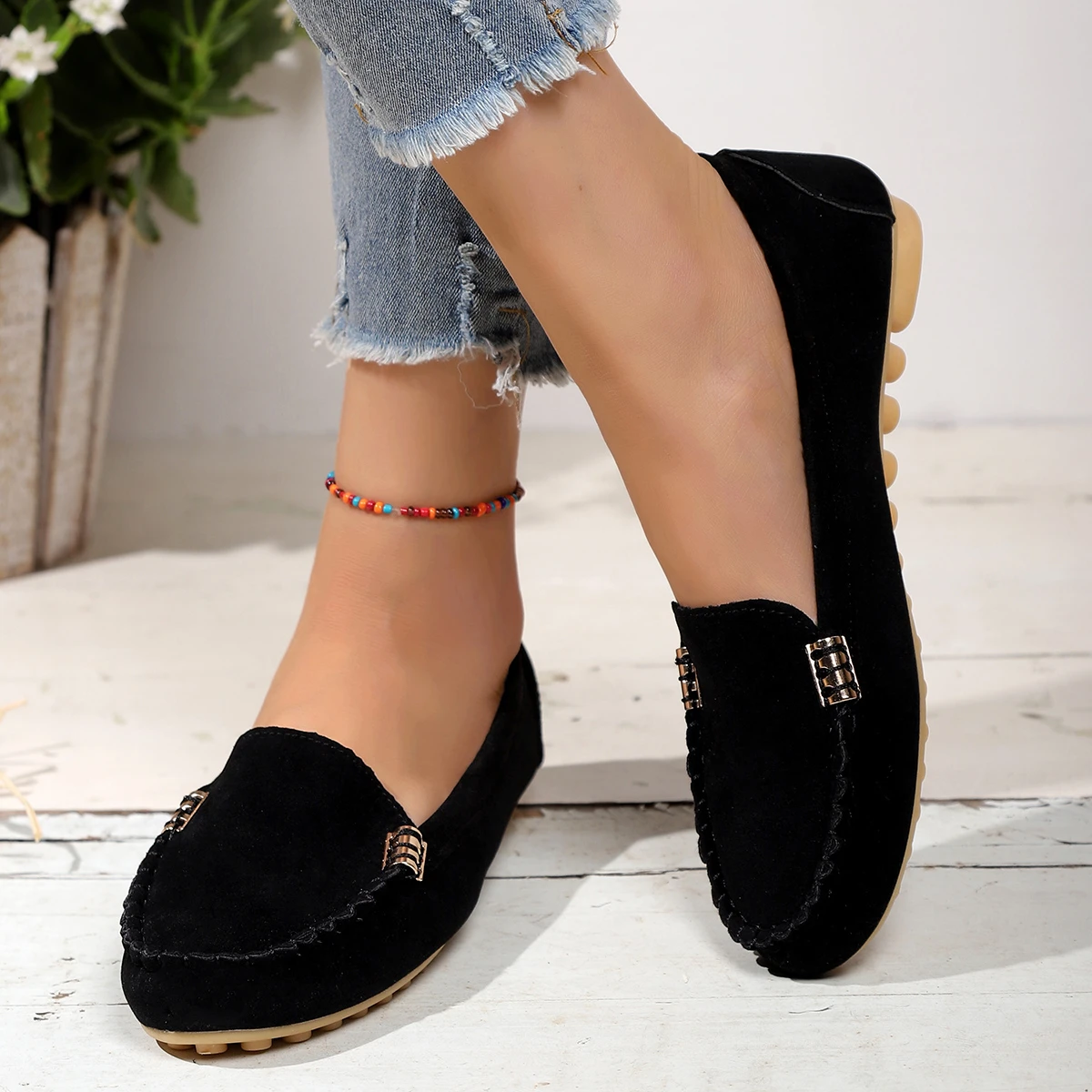 Women Shoes Slip On Loafers For Ballet Flats Women Moccasins Casual Sneakers Zapatos Mujer Flat Shoes For Women Casual Shoes image 5