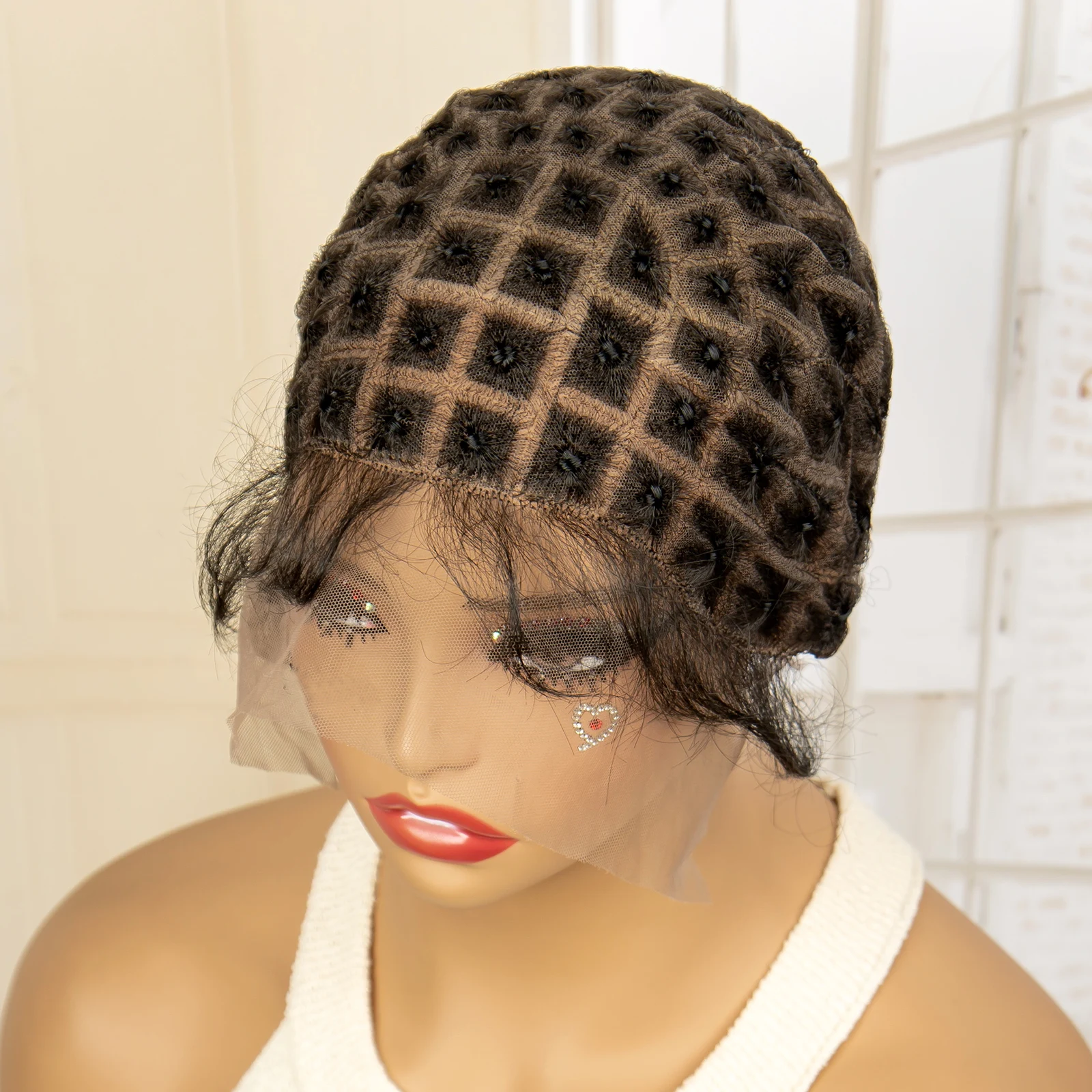 Double Full Lace Crochet Wig Caps with Baby Hair for Glueless Braided Wig Natural Knots Lace Front Braided Wig Caps For DIY Wig