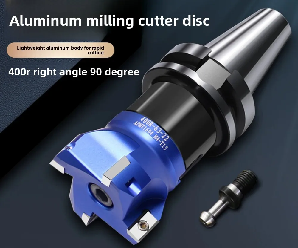 Milling Cutter Holder Right Angle 90 Degree Indexable Fly Cutter for CNC BT40 BT30 Spindle Carbide Insert Aluminum Cutting