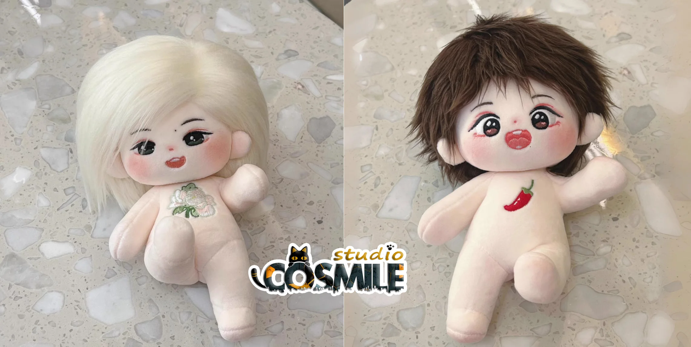 

The Untamed Xiao Zhan Wei Wuxian Yibo Lan Wangji Pink Hoodie Stuffed Plushie 20cm Plush Doll Body Skeleton Clothes GG Mar