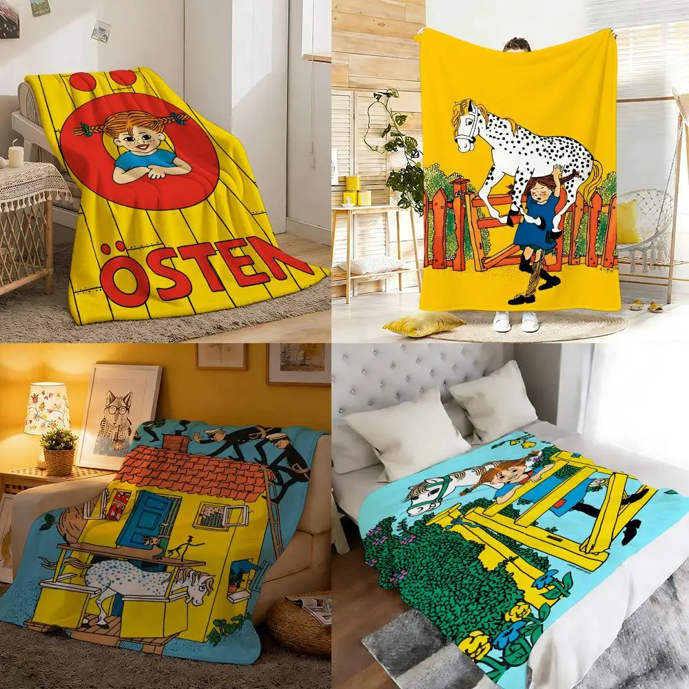 

Анимационный плед P-Pippi L-Longstocking: Мягкий и уютный фланелевый плед для дивана, спальни и не только