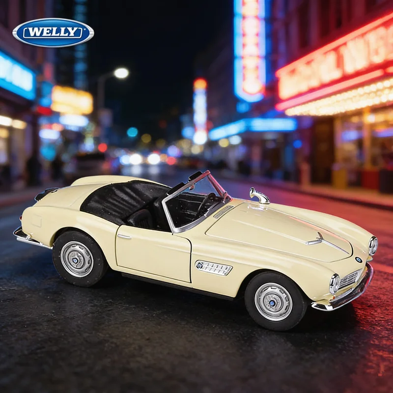 

WELLY 1:24 BMW 507 Soft-Top Convertible Alloy Car Model Diecast Toy Vehicle Classic Collectibles Children's Toys Birthday Gifts