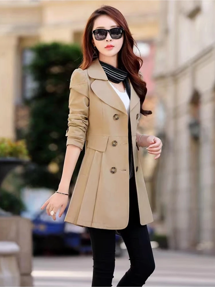 

Oversize Winter Casual Coat For Women Jacket Autumn Korean Fashion Solid Coats Office Lady Double Breasted New In Outerwears