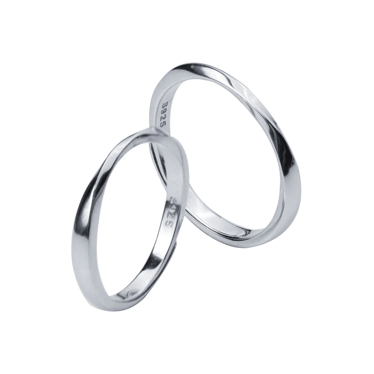 Modian New 925 Sterling Silver Geometric Cut Ring for Men Women Fashion Open Adjustable Couple Ring Fine Jewelry Accessories