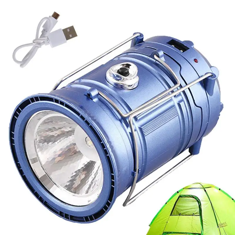 LED Camping Lanterns Lights For Power Outages LED Solar Rechargeable Foldable Hook Portable Camping Essentials For Night