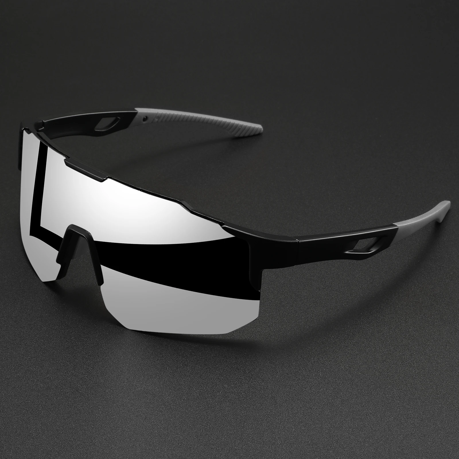 Übergroße, farbenfrohe Sport-Sonnenbrille – umlaufendes Design, UV400, Unisex, bequeme Passform für Radfahren, Wandern und Outdoor
