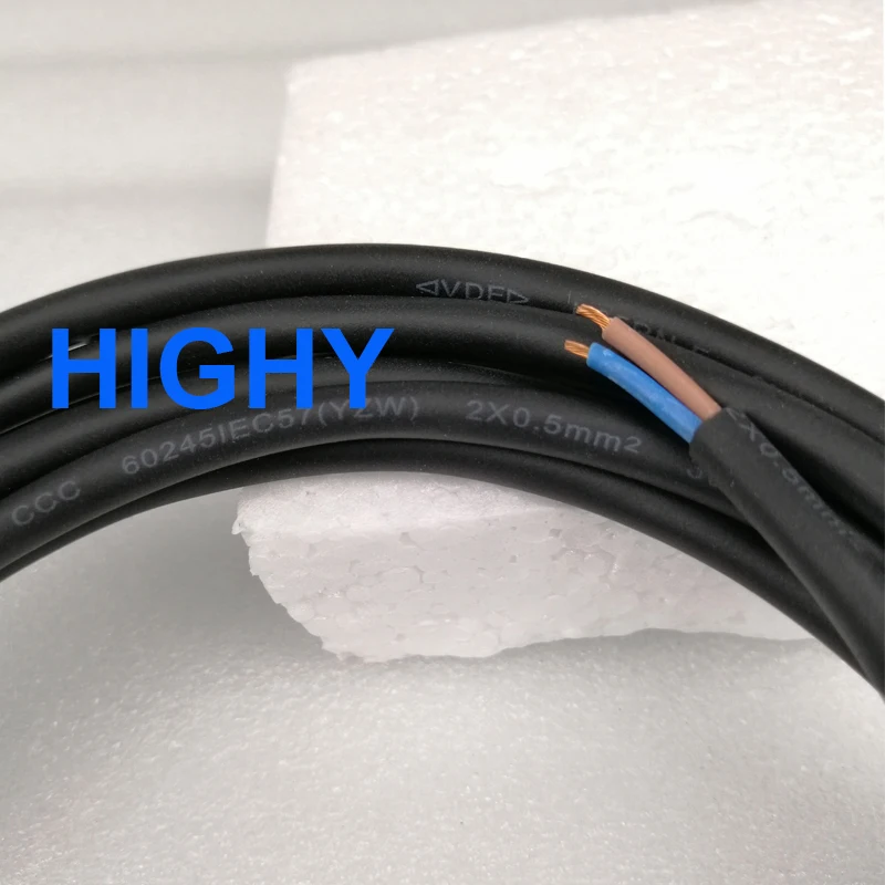 10M Rubber Soft Cable 18 AWG 0.75MM2 power wire 2/3 Cores Pins Copper Wire Conductor Electric YZW Cable Black