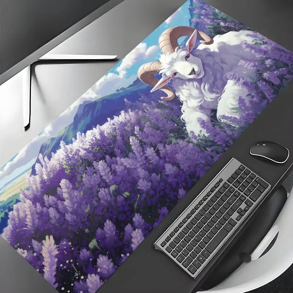

Lavender fields and goats Mouse Pad Desk Mat Gaming mat pc accessories rubber anti-slip keypad expansion pad office desk mat