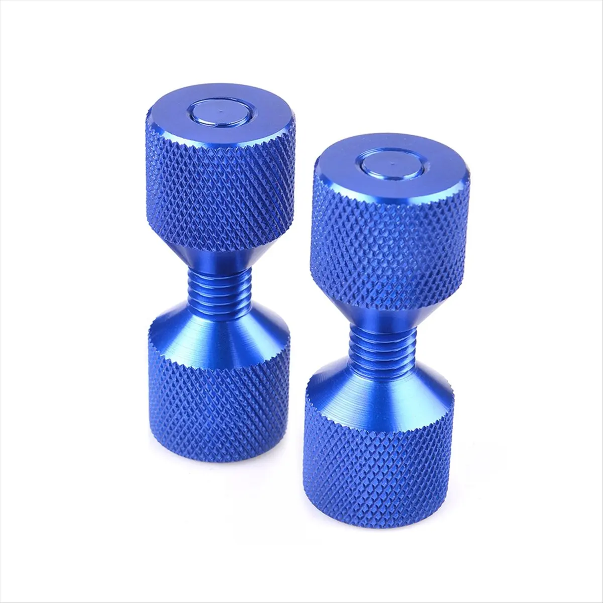 A63K& Two Hole Pins Set 1-1/8Inch Aluminum 6061 2 Hole Flange Alignment Pin,Two Hole Pins Flange Aligner Blue