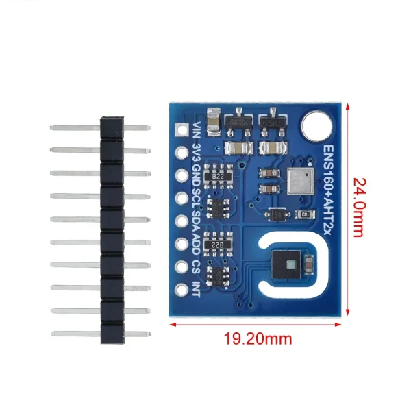 ENS160+AHT21 Carbon Dioxide CO2 eCO2 TVOC Air Quality and Temperature/Humidity Sensor Module