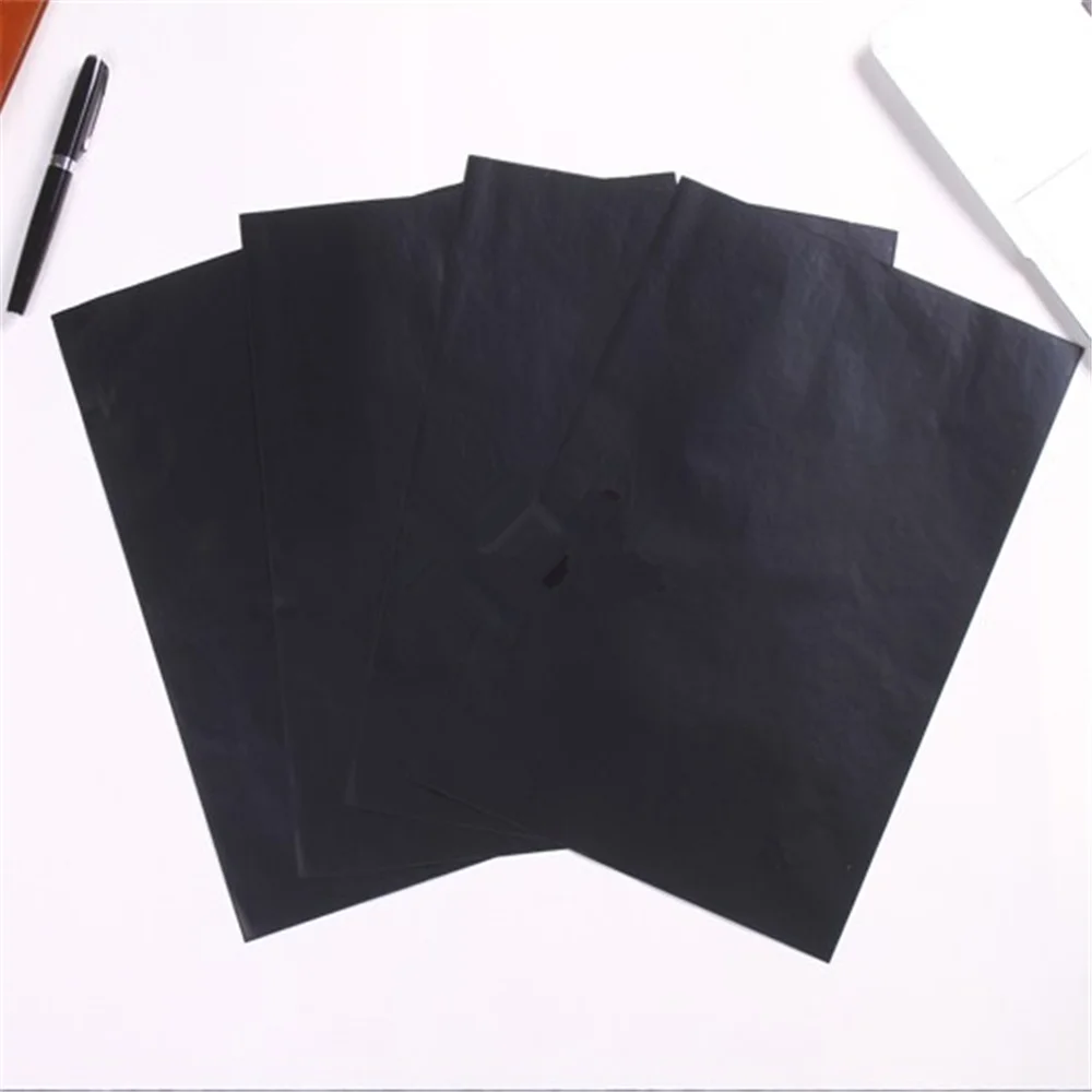 100pcs/box A4 Black Carbon Stencil Transfer Paper Single Sided Hand Pro Copier Tracing Hectograph Repro 33x21.5cm