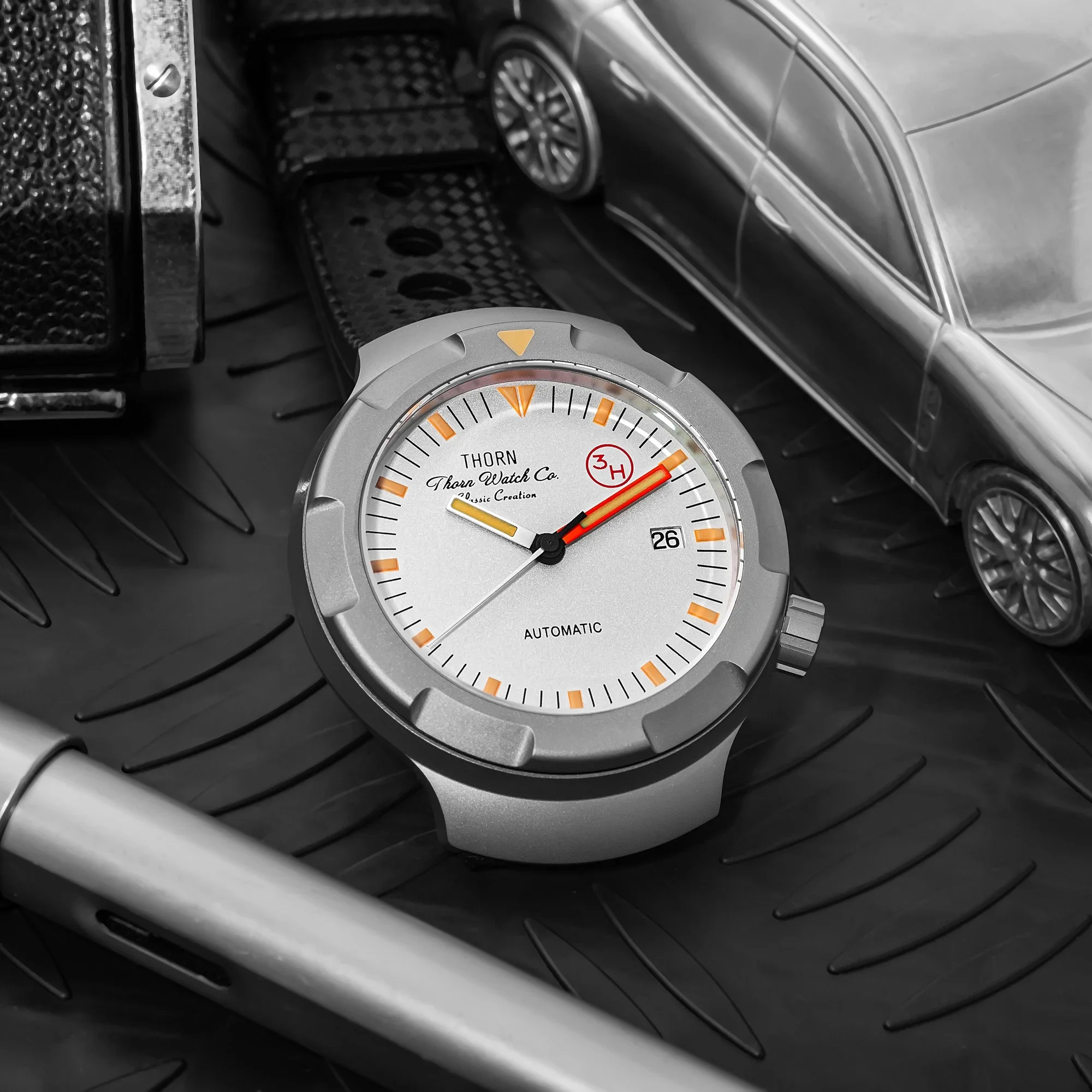 THORN T011 Мужские титановые часы PT5000 с автоматическим механизмом, механические часы, винтажные часы с сапфировым стеклом, светящиеся, 10 бар, водонепроницаемые