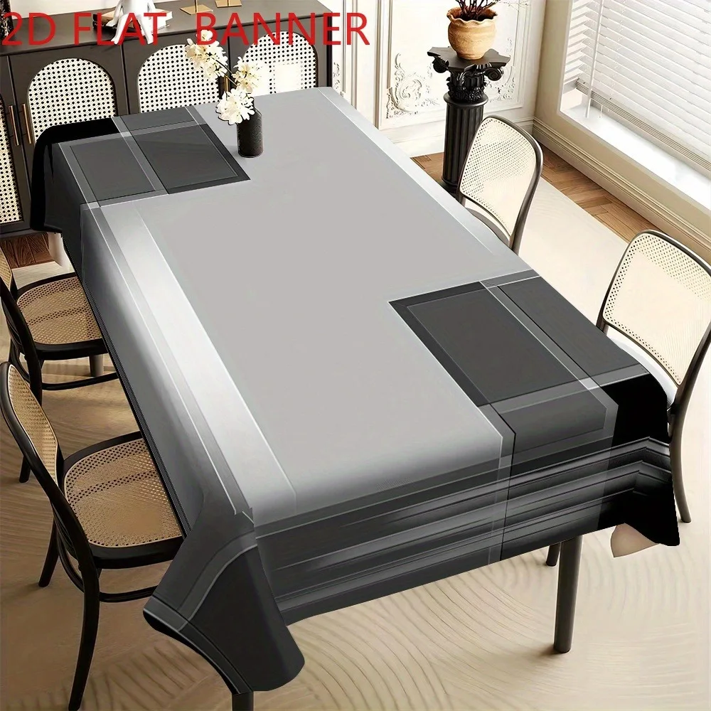 A high-end, understated, luxurious and simple piece featuring irregular geometric patterns in black, white and gray.
