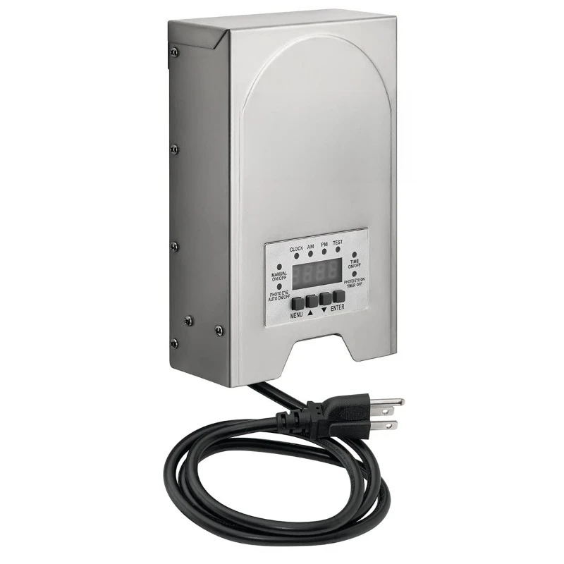 

200-Watt 12V/15V Multi-Tap Low Voltage Landscape Lighting Transformer with Digital Timer - Programmable, Weatherproof, E