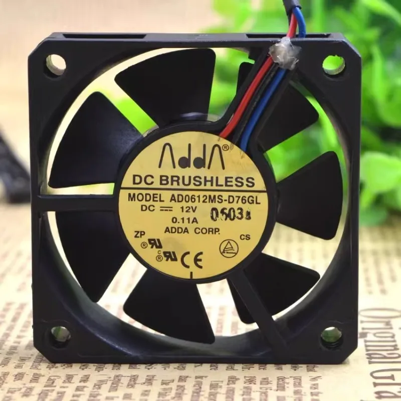 Original New Cooler Fan for ADDA AD0612MS-D76GL 6015 12V 0.11A 6cm Chassis Cooling Fan 60 * 60 * 10MM