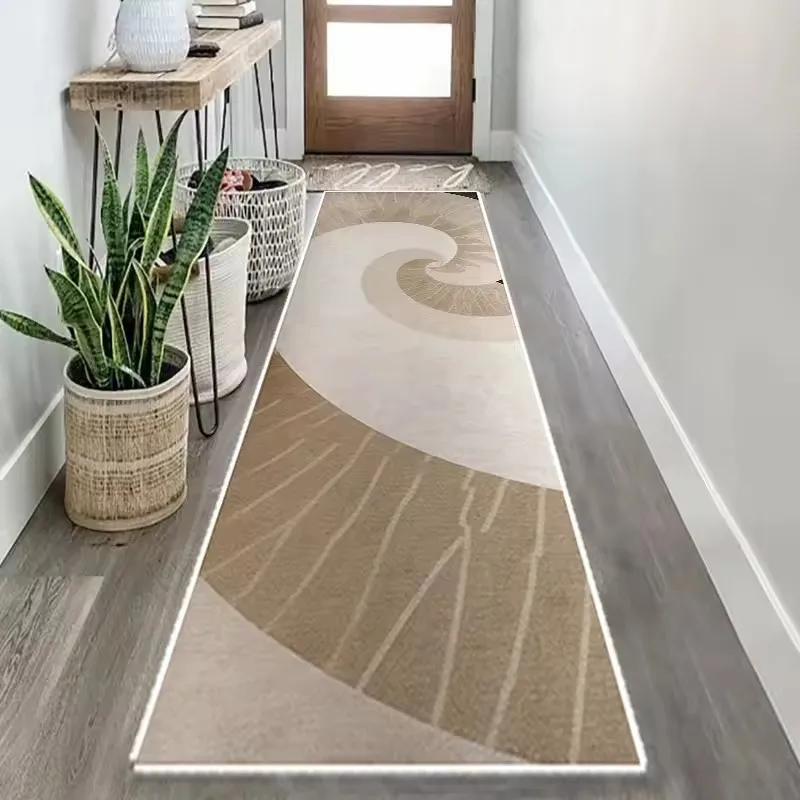 Red Oriental Long Corridor Carpet Hall Runner Anti Slip Rugs Easy Clean Hotel Aisle Mats Washable Stairway Carpets Kitchen Rug
