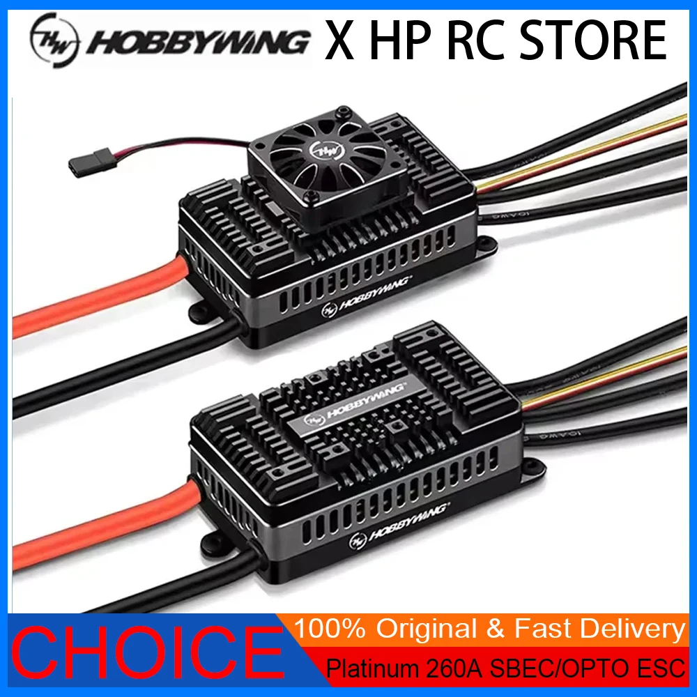 

Hobbywing Platinum 260A SBEC/OPTO HV V5 ESC – 6-14S LiPo Brushless ESC for 700-800 Helicopter/Fixed-Wing