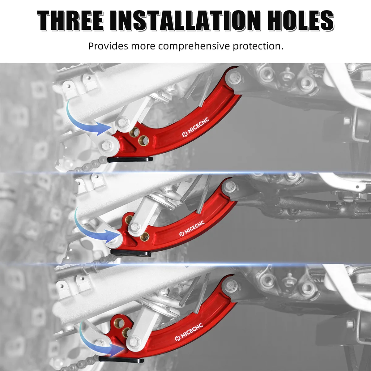 ATV TRX450R Adjustable Rear Shock Suspension Linkage For Honda TRX 450R 2006-2009 TRX450ER 52465-HP1-600 Aluminum & POM 3 Holes