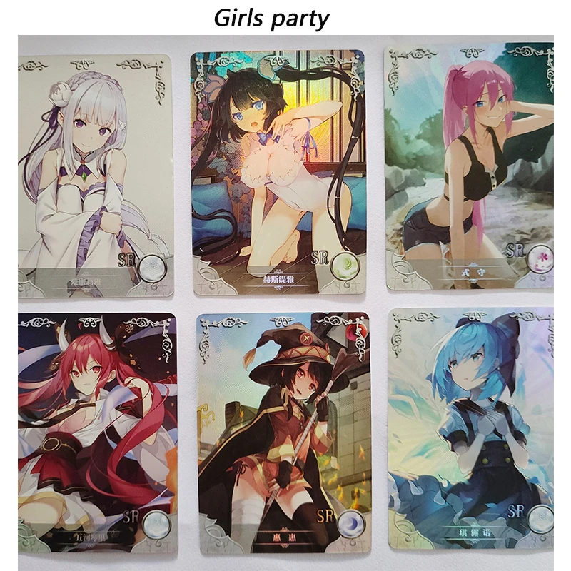 18pcs/set Girls party SR R series Anime characters Mizuno Ai Hestia Collection flash card Game card Cartoon toys Christmas gift