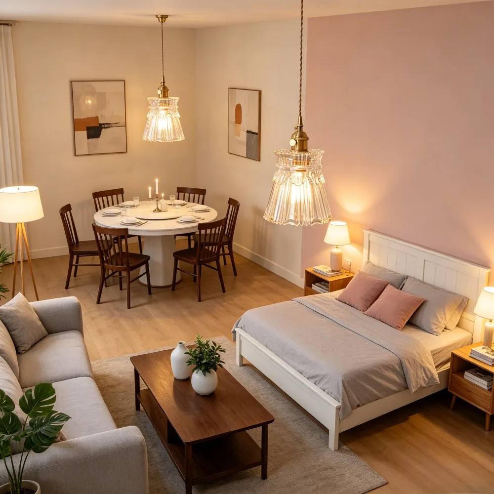 Nordic Style Copper Pendant Light Fixtures Kitchen Dinning Living Room Lights Modern Glass Hanging Lamp Lamparas Colgantes