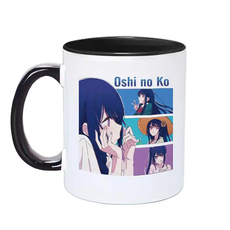 Anime Oshi No Ko Ruby Aqua Hoshino Ai Arima Kana tazas Cosplay cerámica café taza de agua hombres mujeres dibujos animados taza para beber regalo de Navidad