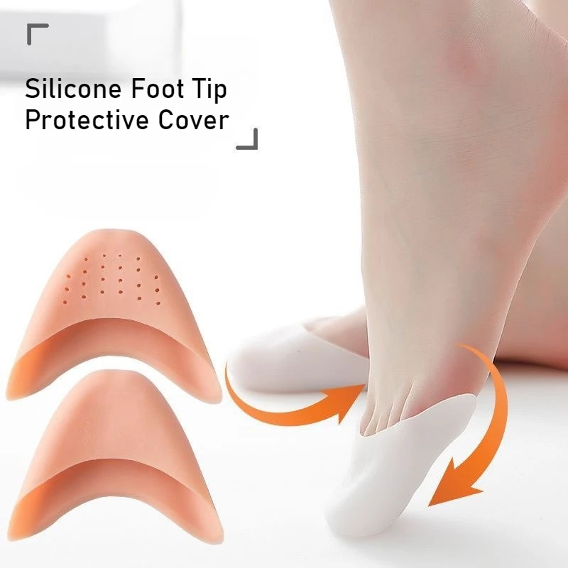 

1pair Silicone Toe protection Forefoot Pads Insoles Comfortable Shoe Pad Pain Relief Silicone Non-slip Shoe Insole for Foot Care