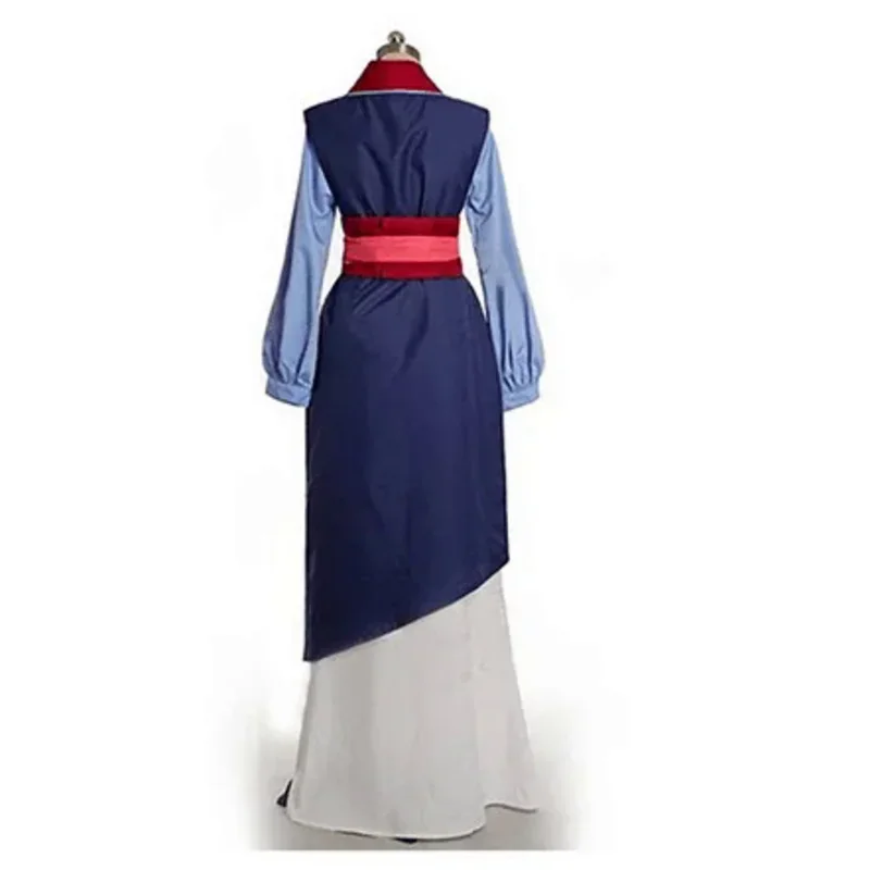 Movie Hua Mulan dress blue/red dress Princess dress girl/women kids adult cosplay costume custom made Halloween stage costume