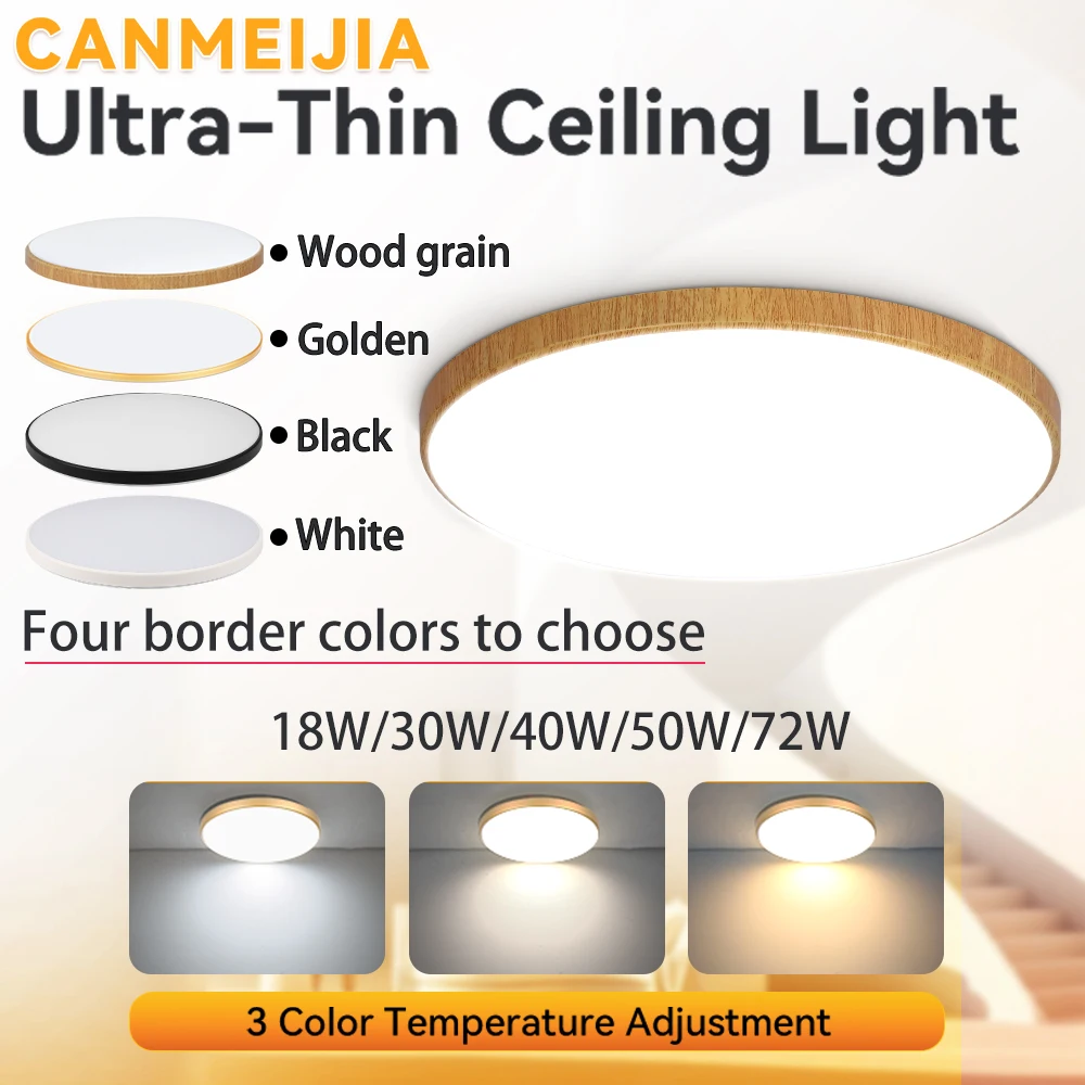 Large Size Led Ceiling Lamp Ceiling Lights 18/30/40/50/72W Led Lamp Ceiling Fixture for Living Room Bedroom Kitchen Corridor