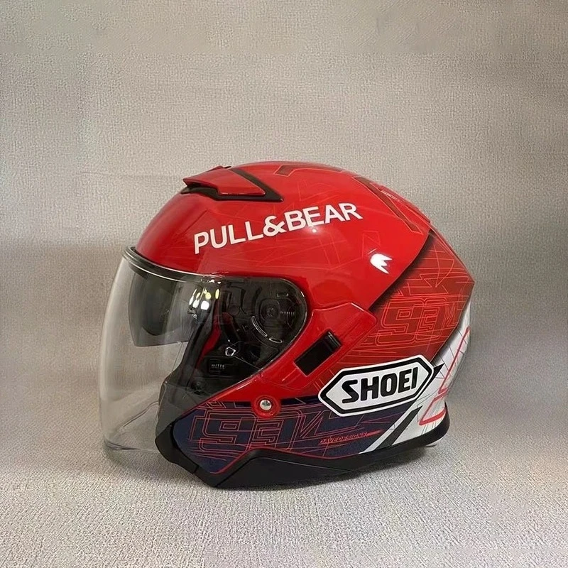 Shoei J-Cruise II 6 TC-1 Jet-Helm 3/4 Offener Helm für Männer und Frauen mit Doppellinsen Jet Retro Roller Motorrad Halbhelme