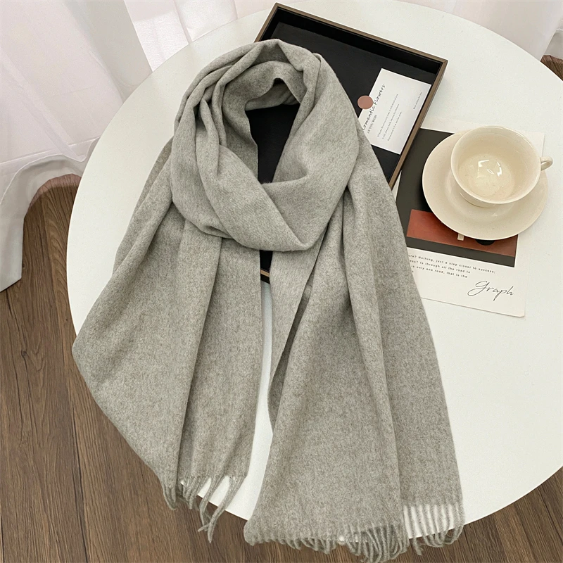 

Модный однотонный женский шарф 2025 года, зимние хиджабы, Tessale, длинные женские шали с кисточками, кашемировые хиджабы, как пашмина, шарфы, накидки