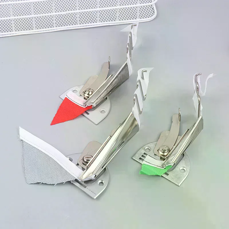 16-45mm Industrial Walking Foot Sewing Machine Wrapping Presser Foot Thick Material Pull Barrel Four Fold Tape Binder Attachment