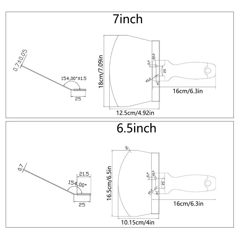 أداة يدوية مكشطة طلاء من الفولاذ المقاوم للصدأ سطح أملس محمول طلاء جدران مجرفة معجون قبضة مريحة متعددة الأغراض