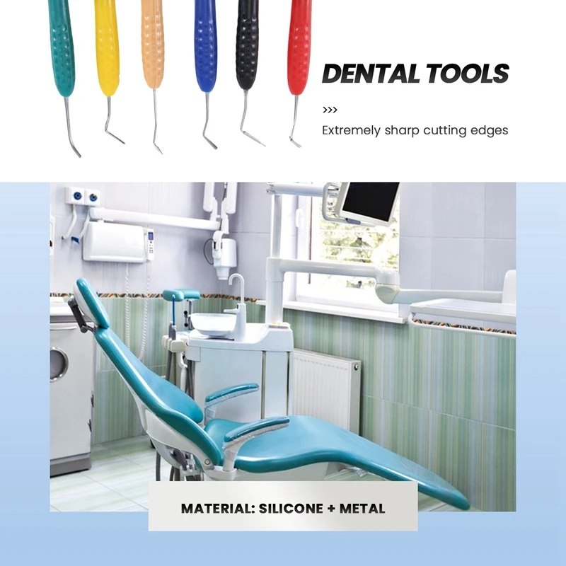 

tooth gem kit 6Pcs/Kit Dental Resin Filler Aesthetic Restoration Kit Fit for Resin Knife Plastic Dresser with Silicone Handle