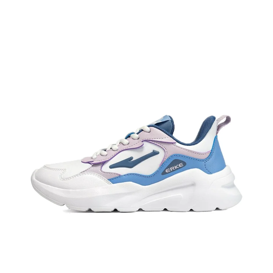 Erke Low top Running Shoes Women's White Blue Purple 52122102192//