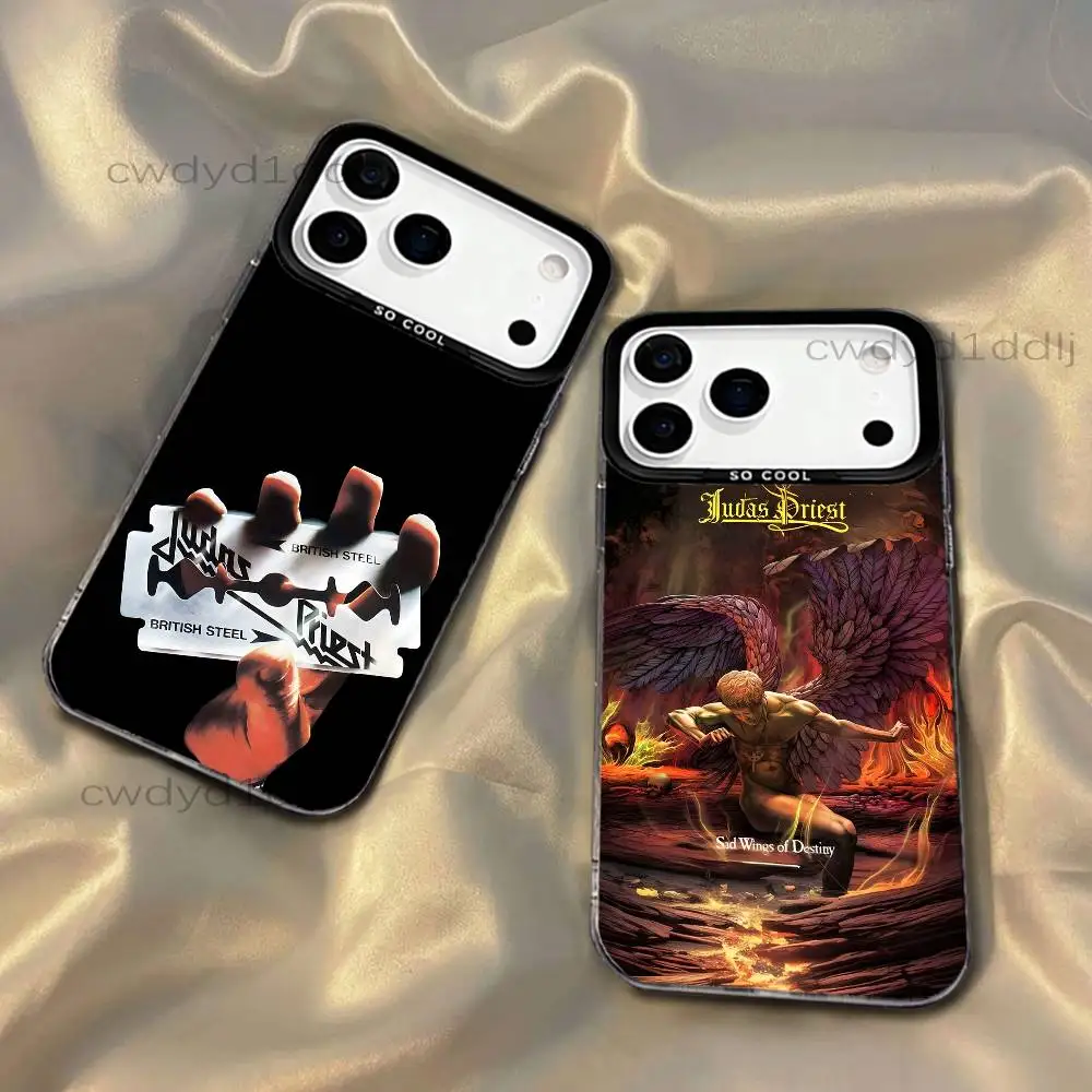 

J-Judas Priest British Steel Phone Case For iPhone 17,16,15,14,13,12,11,X,8,7,Pro,Max,Plus,SE4,Air,Mini IMD Gray Hard Matte