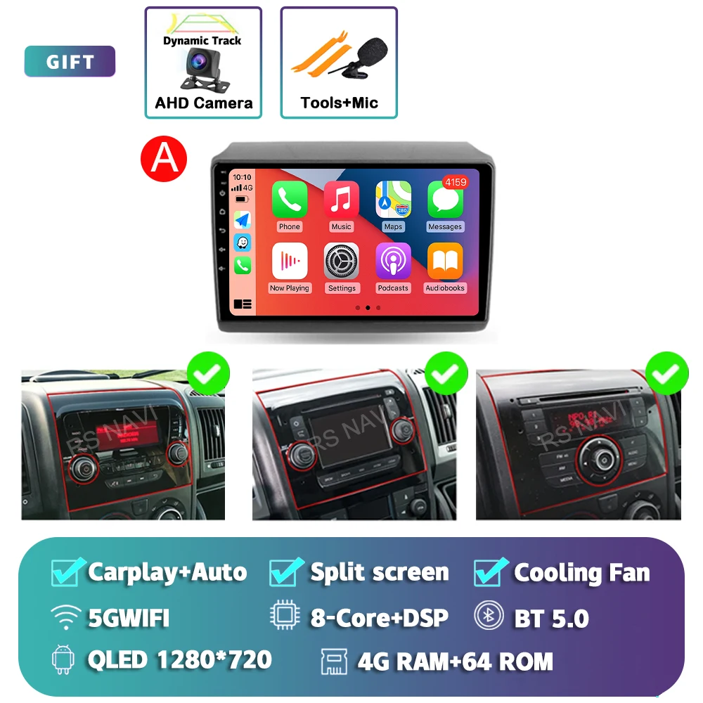 Android 15 For Fiat Ducato Peugeot Boxer Citroen Jumper 2006-2022 2K QLED Android Car Radio Multimedia stereo Player GPS CarPlay