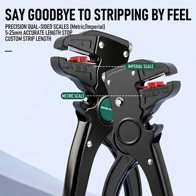 Baolian Multifunctional Duckbill Wire Stripper for Electrician Automatic Length Adjustable Flat Wire Cutter Tool