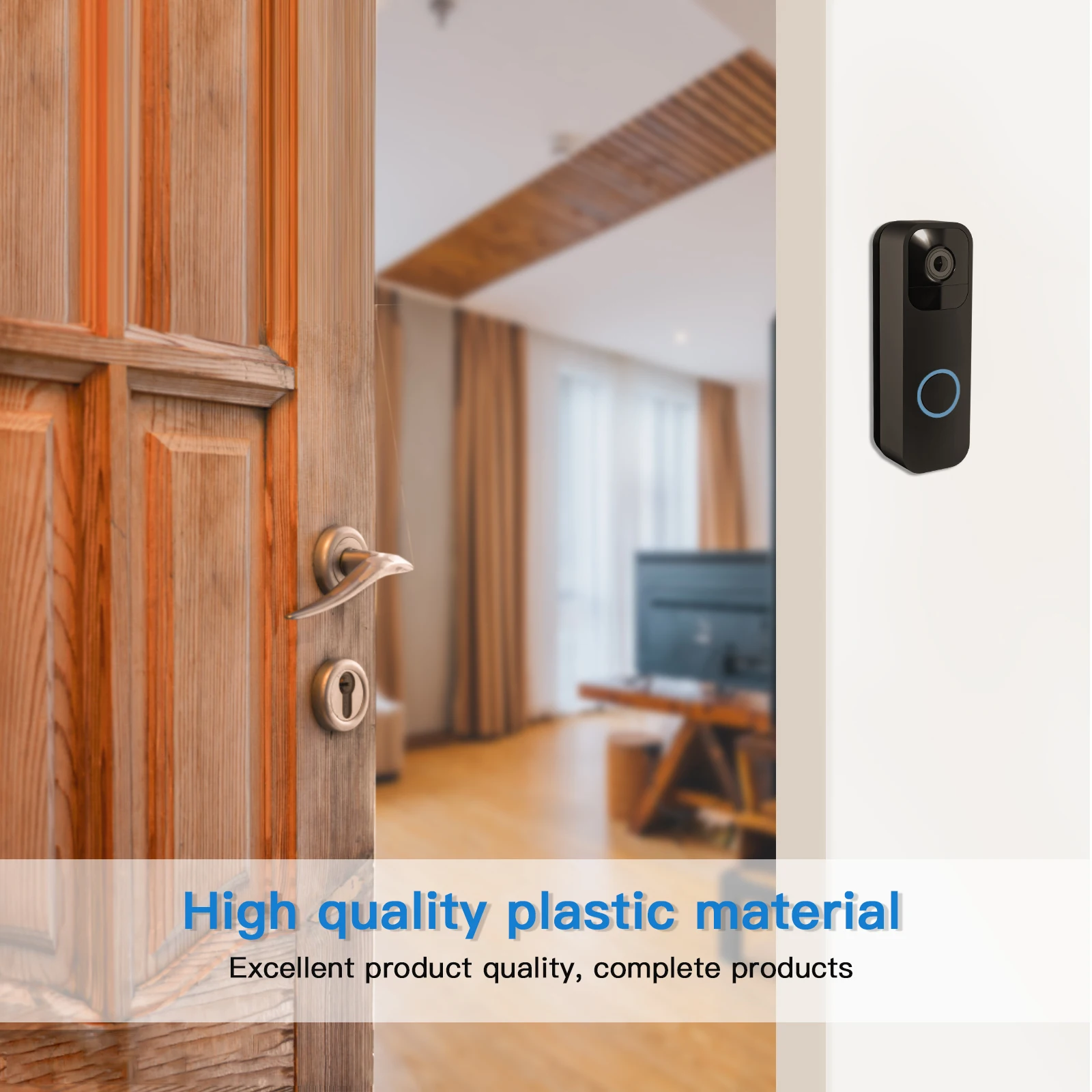 جدار لوحة حامل ل طرفة جرس باب يتضمن شاشة عرض فيديو ، أنيق قوي دائم جرس الباب قوس ، لا الحفر VHB الشريط تثبيت