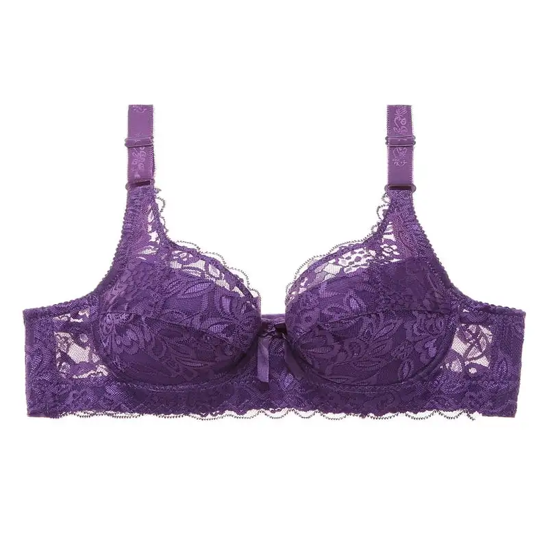 

Lace Underwire Padded Plus Size Women's Bra