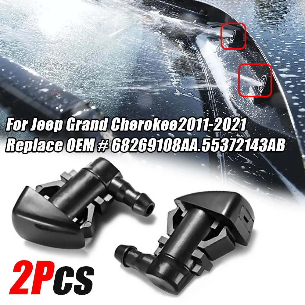 

Front Windshield Washer Nozzle Wiper Spray Jet for Jeep Grand Cherokee for Dodge Grand Caravan / Durango # 68269108AA 55372143AB