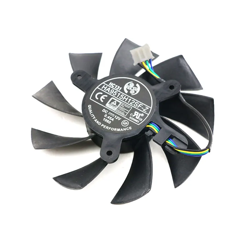 Új 85MM 4PIN HA9515H12SF-Z GTX 950 1060 GPU fan，for MSI R7 360、GTX 950、GTX 1060 ITX Grafika rty Elhidegedés Drukker