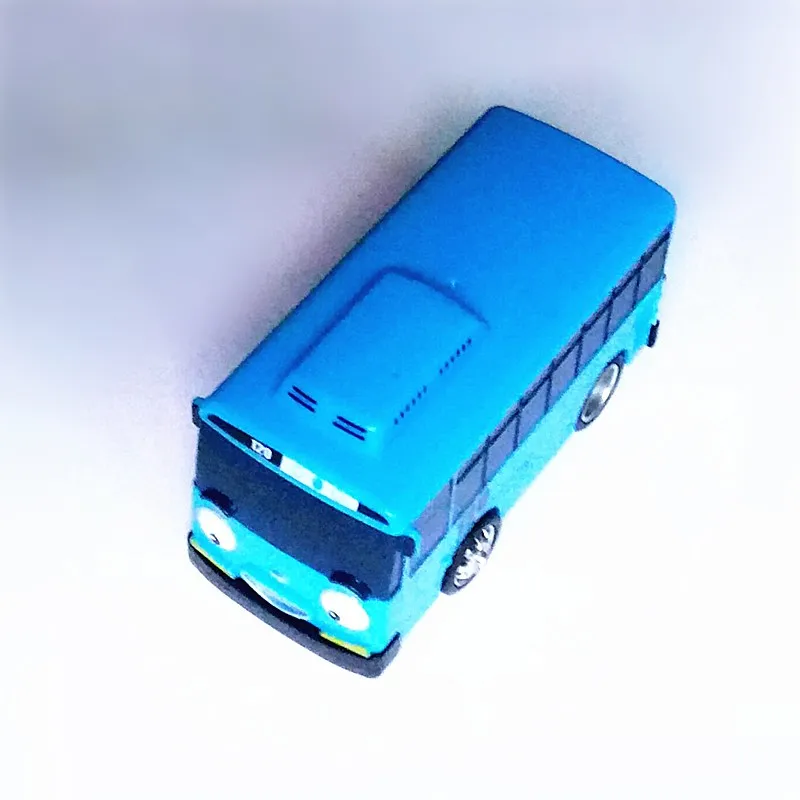 New 4 colors little bus oyuncak araba car mini plastic pull back Tayo Gani Lani Rogi bus model for kids Christmas gift