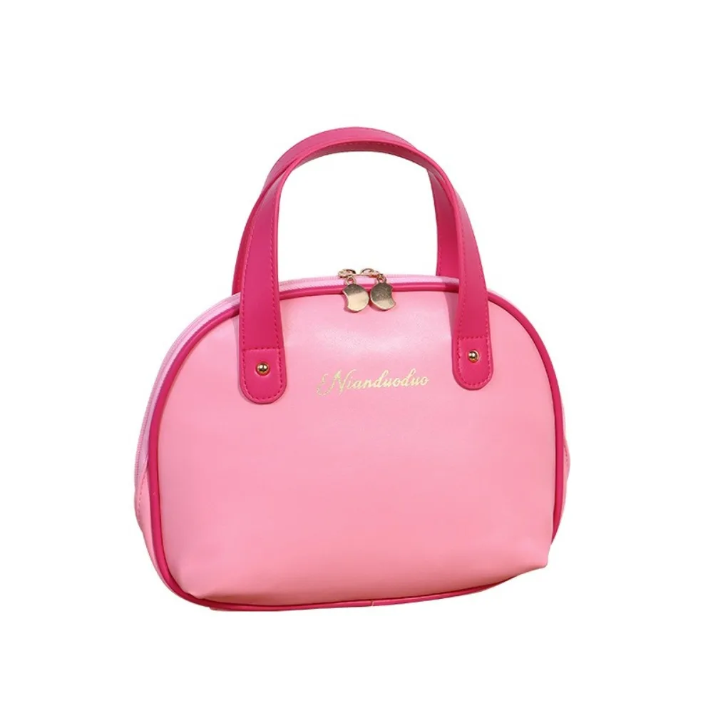 

Large Capacity PU Cosmetic Bag Dopamine Color Storage Container Handheld Make Up Bag With Compartments Dust-proof Washing Bag