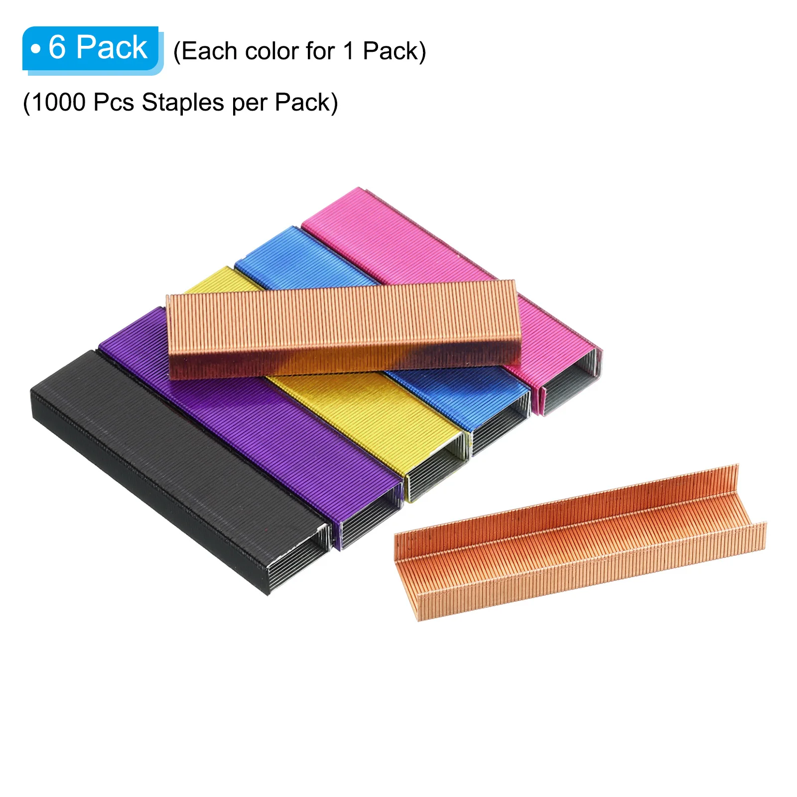 Picture 4: 6000Pc/6Pack Metal Staples 26/6 Standard Stapler Staples Office Accessory School Stationery Paper File Document Binding Supplies