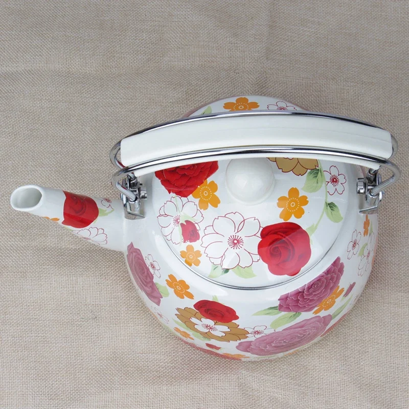 Large Capacity Russian Tea Kettle, Multifunctional Enamel, High Value Water Kettle, Healthy Drinking Pot, Efficient Kettle