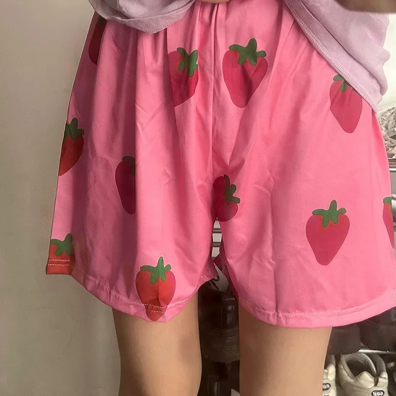 Pink Strawberry Short Pants 2024 Kids Clothes Anime GINTAMA Sakata Gintoki Cosplay Costume Unisex  Carnival Party Trunks Clothes