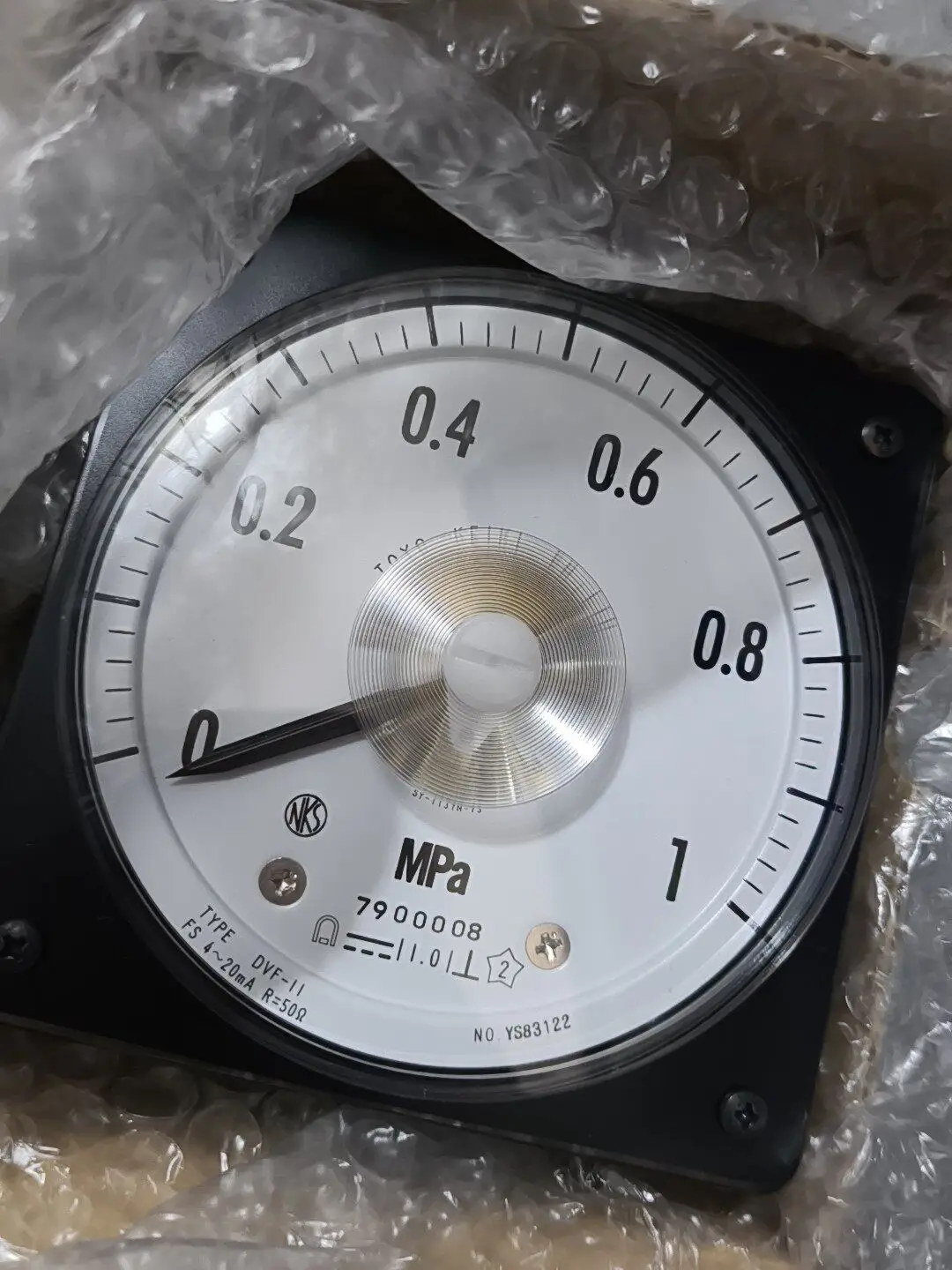 TOYO KEIKI DVF-11 Pressure Gauge, KR50 Sensor, 0-1 MPa, 4-20 mA, Brand New