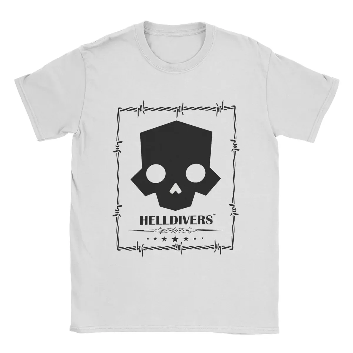 Awesome Helldivers Scifi Video Game T-Shirt Men Round Neck Cotton T Shirts Short Sleeve Tees Printing Tops